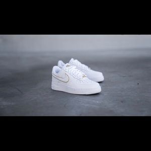 Nike Limited Edition White and Gold Air Force 1s!